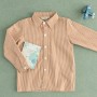 Camisa niño vichy teja