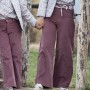 Pantalón Culotte Mujer Pana Vino