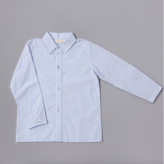 camisa lino celeste niño