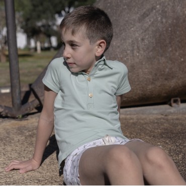 Polo Niño verde menta