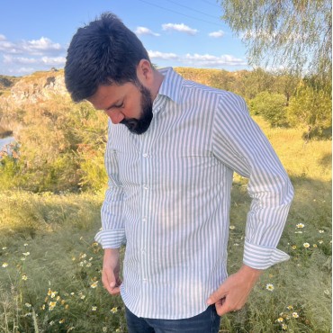 camisa raya agua hombre