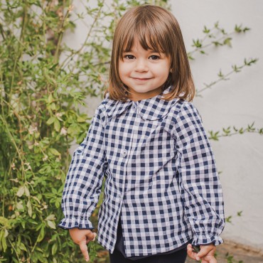 Camisa Bebe  Vichy Marino
