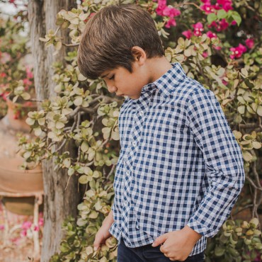 Camisa Niño Vichy Marino