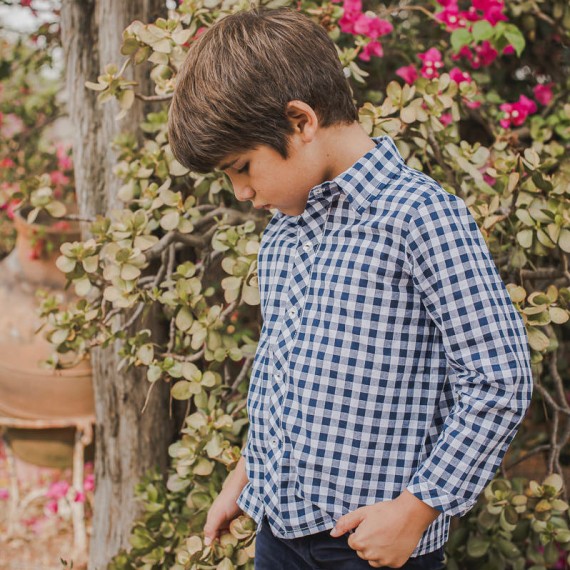 Camisa Niño Vichy Marino