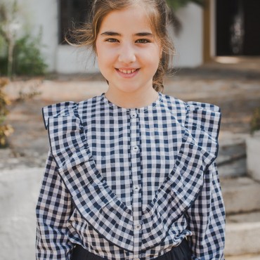 Camisa Niña Vichy Marino