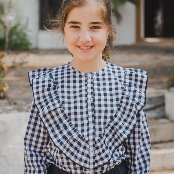 Camisa Niña Vichy Marino