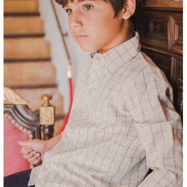 Camisa Niño Escocés chocolate
