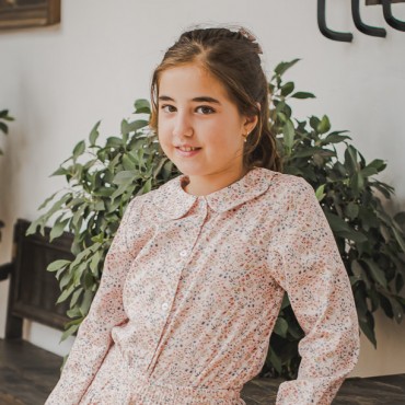 Camisa Niña Flor Nata
