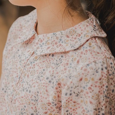Camisa Niña Flor Nata