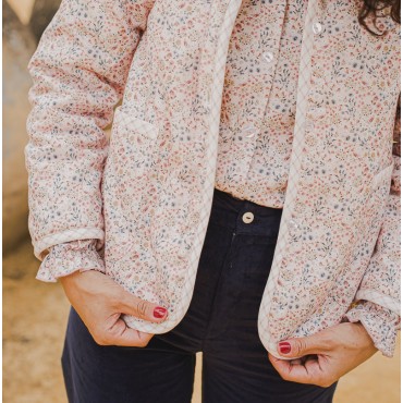 abrigo mujer flor nata