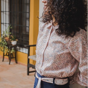 camisa mujer flor nata