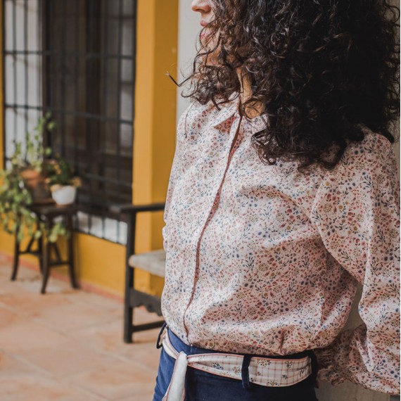camisa mujer flor nata