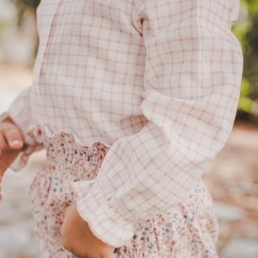 CAMISA BEBÉ VICHY ROSA
