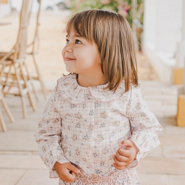 camisa bebé vichy nata