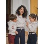 camisa mujer vichy nata