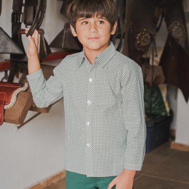 Camisa Niño Vichy Verde