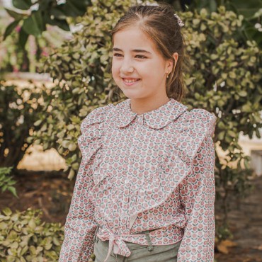 Camisa Niña Flor Campo