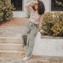 Pantalón Mujer Pana Verde