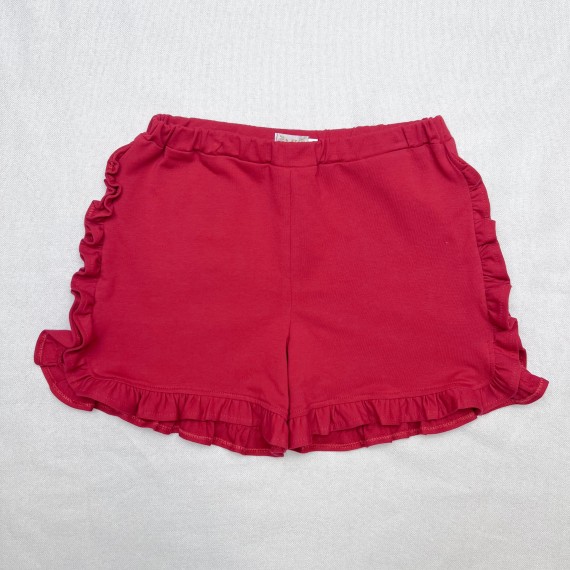 short volante jogging rojo