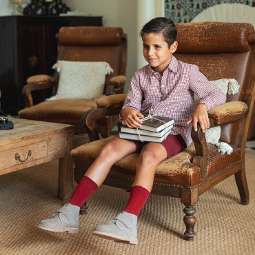 Camisa Niño Vichy Granate